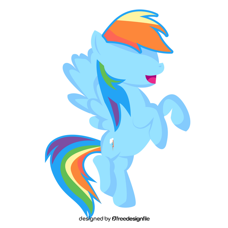 My Little Pony Rainbow Dash cartoon clipart