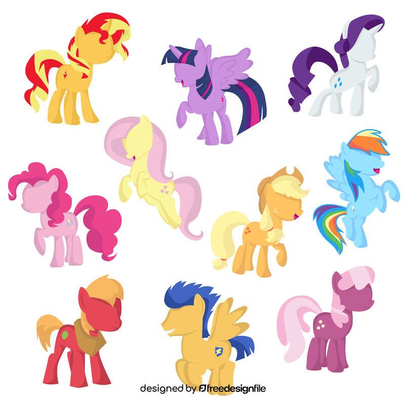 My Little Pony images set vector