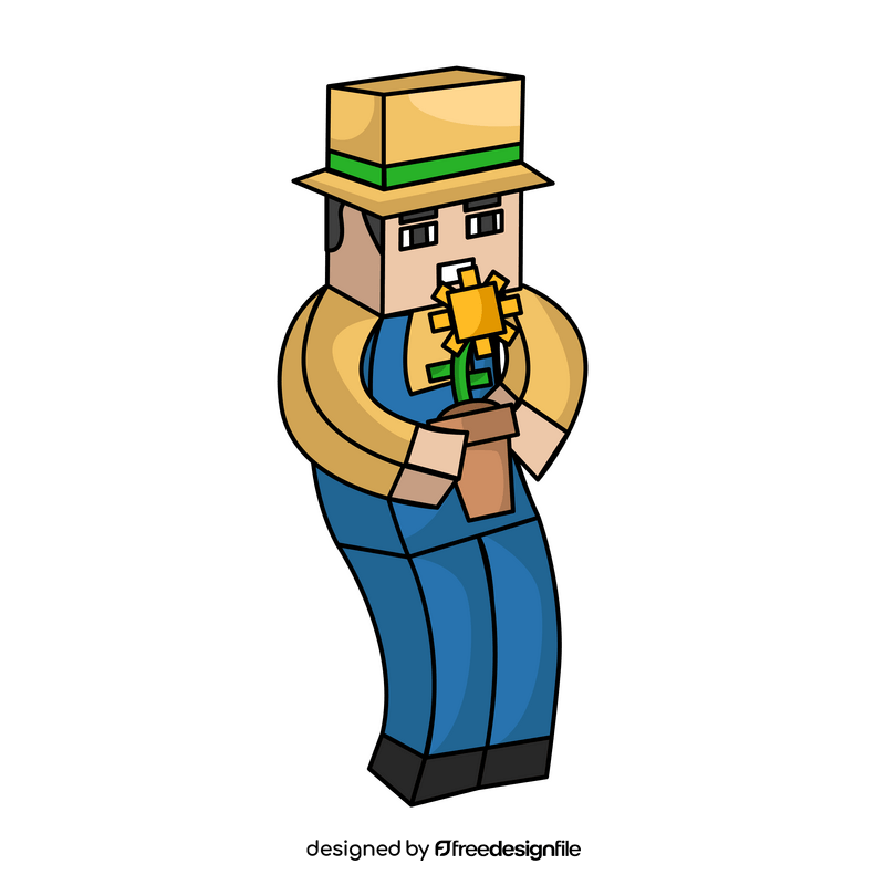 Minecraft farmer clipart