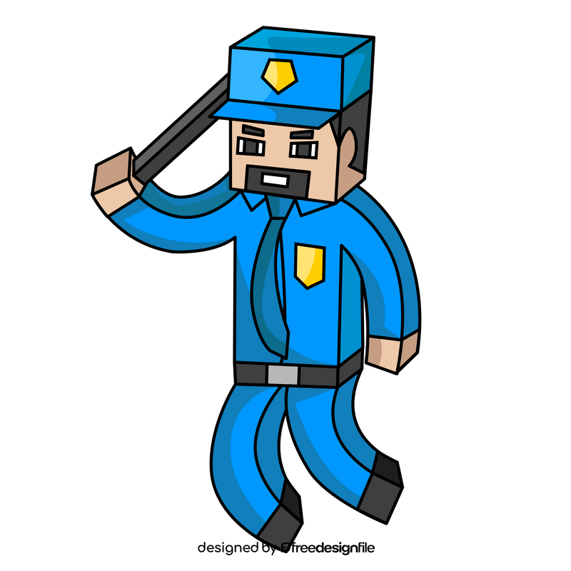 Minecraft police clipart