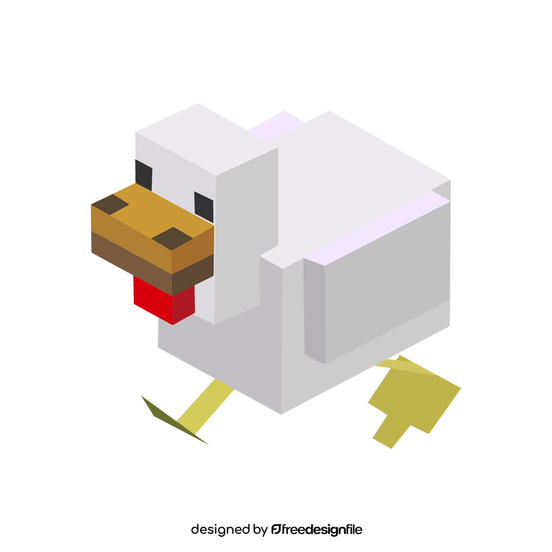 Minecraft chicken clipart
