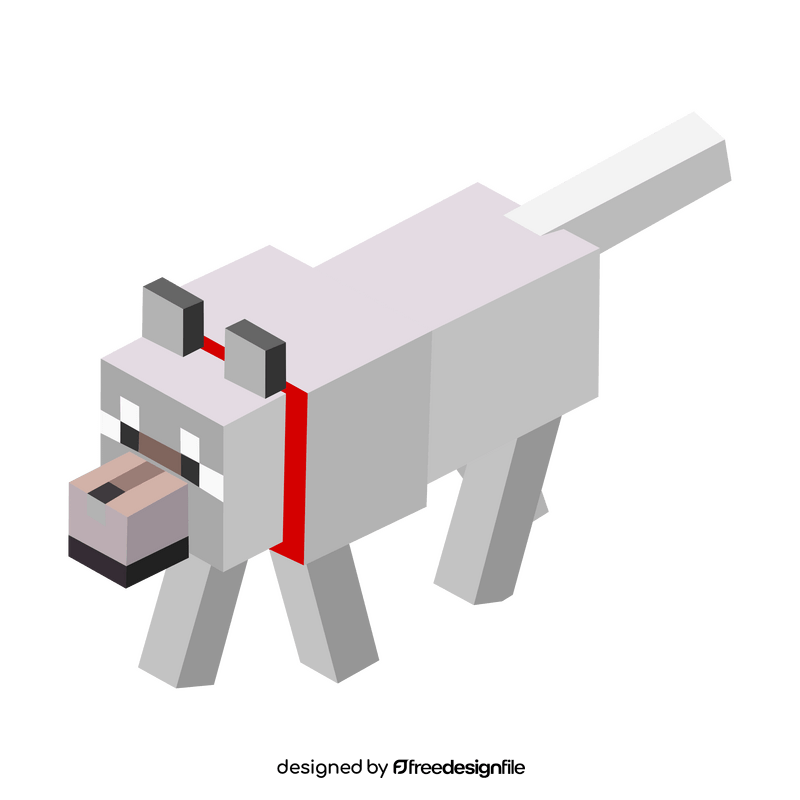 Minecraft wolf clipart