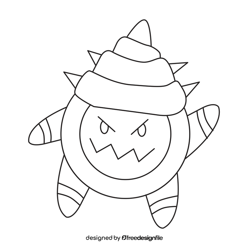 Moana cartoon coconut pirate drawing black and white clipart