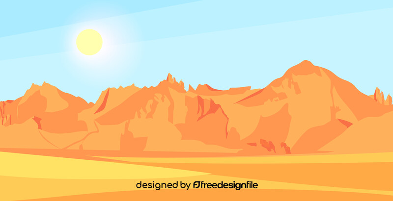 Sunset mountains vector