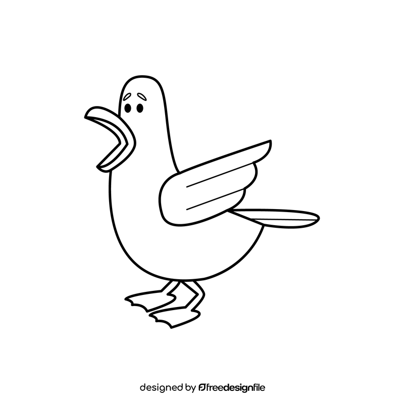 Finding Nemo Mine seagull drawing black and white clipart