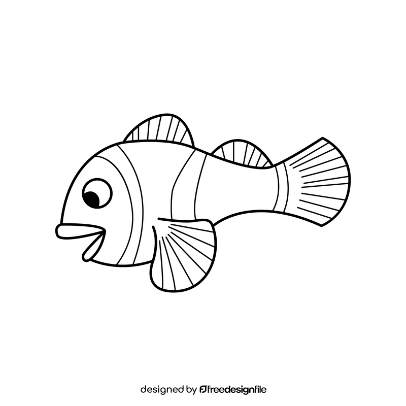 Marlin Nemo father drawing black and white clipart