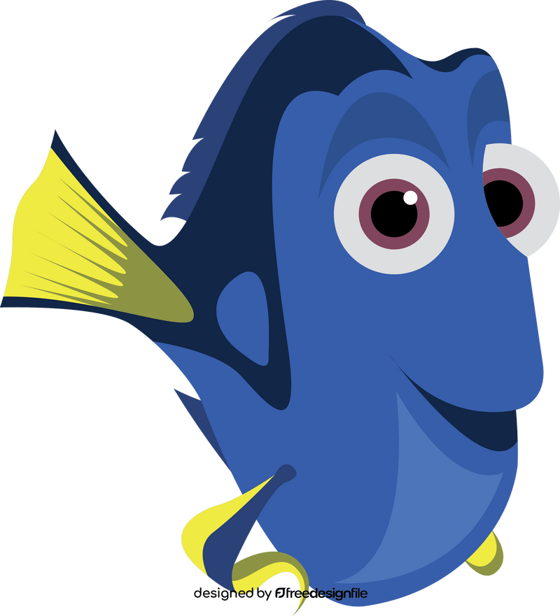 Dory fish from Finding Nemo cartoon clipart
