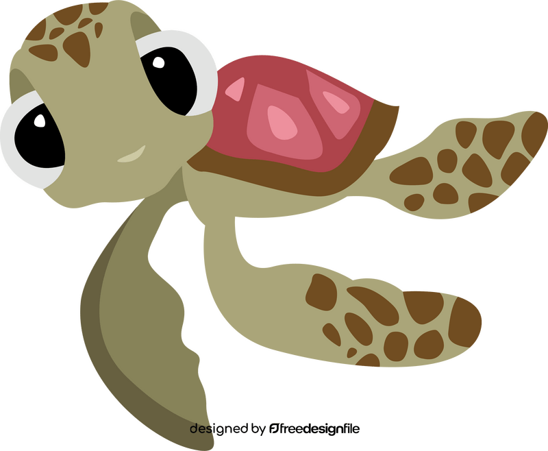 Squirt sea turtle from Finding Nemo cartoon clipart