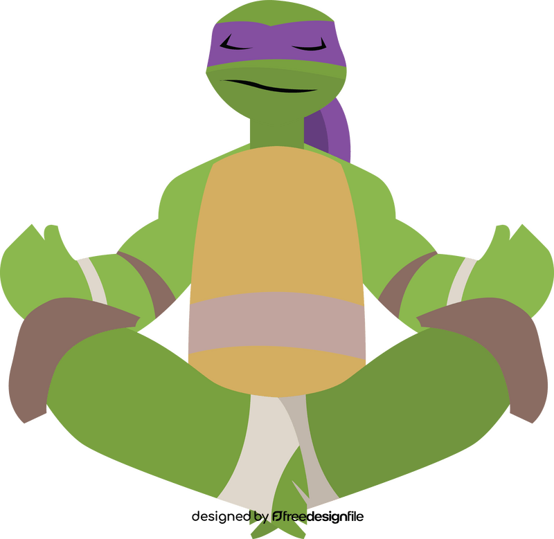 Ninja Turtle meditation clipart