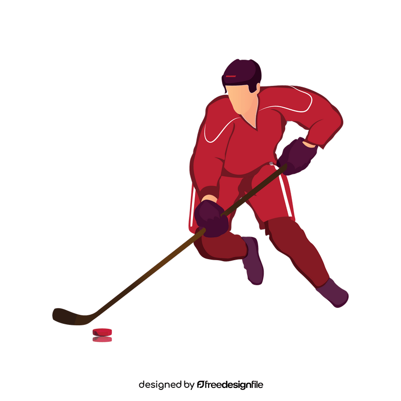 Hockey player clipart
