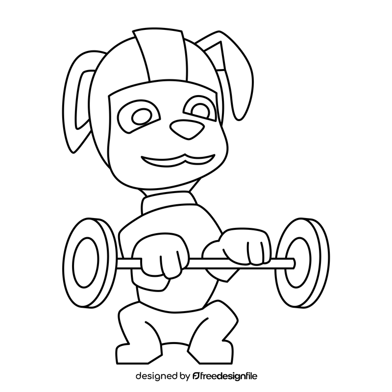 Paw Patrol Zuma dog drawing black and white clipart