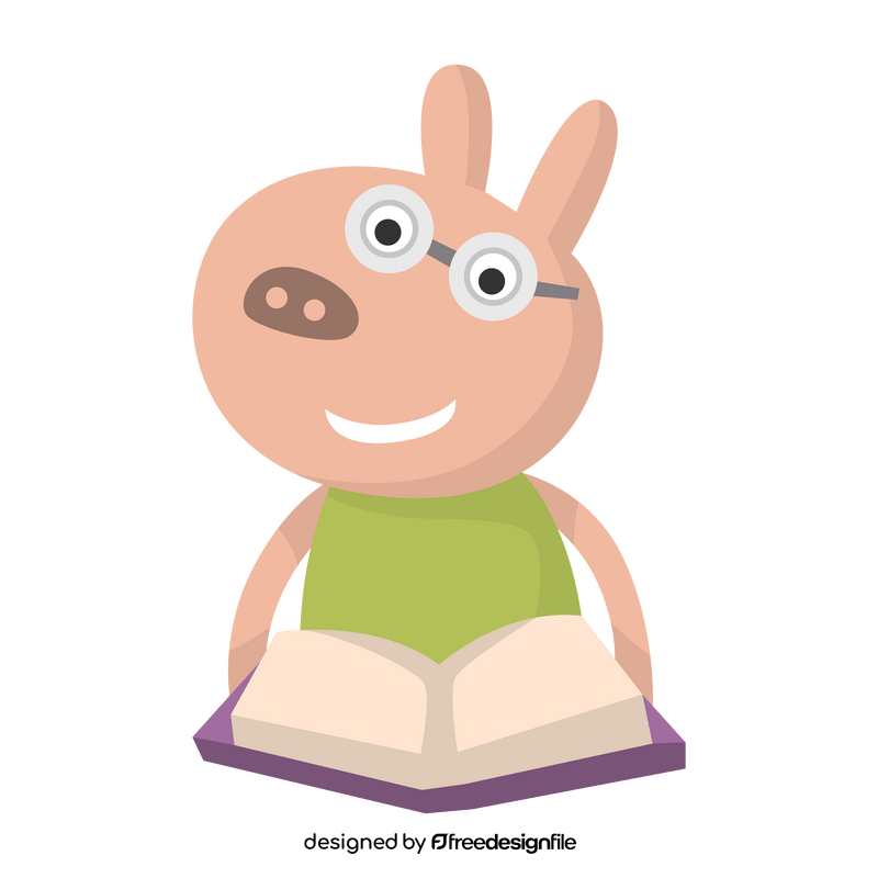 Peppa Pig Pedro Pony reading book clipart