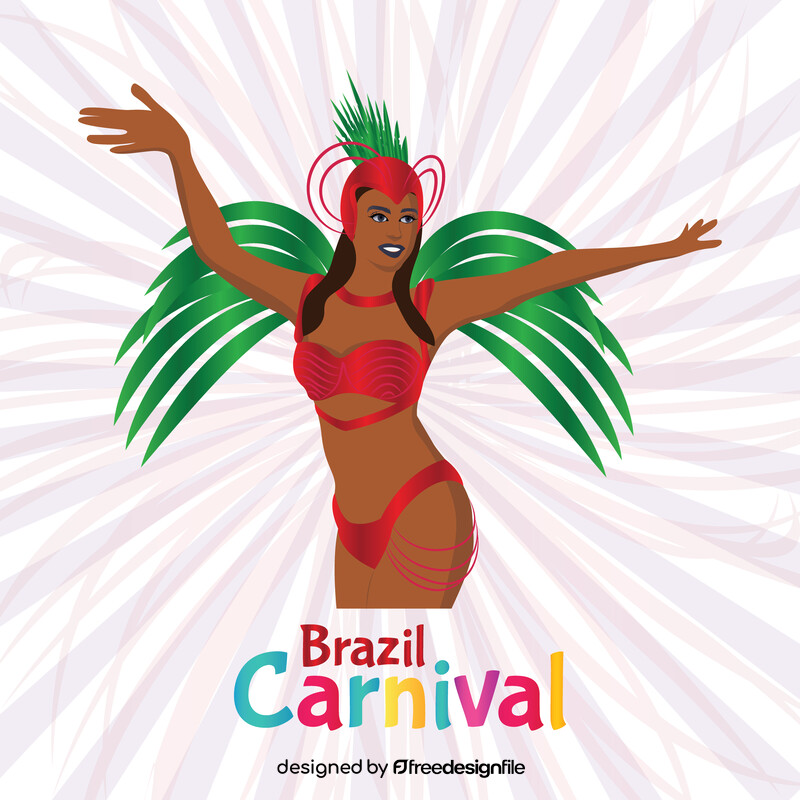 Brazil carnival girl vector