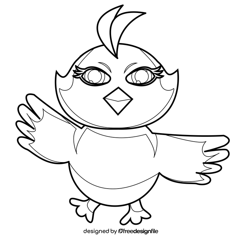 Littlest Pet Shop Bird drawing black and white clipart