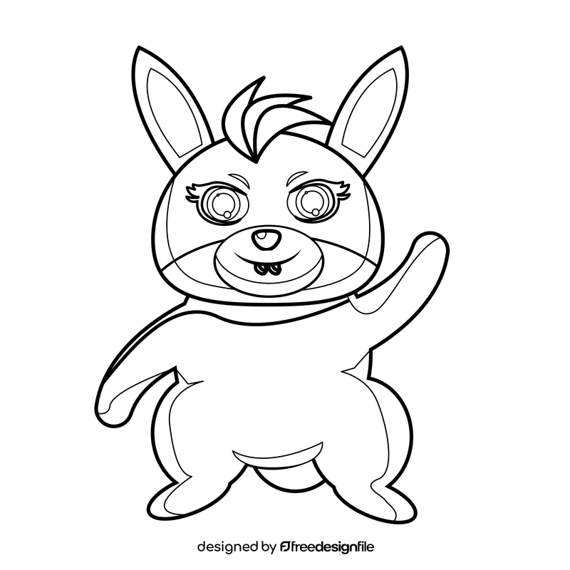 Littlest Pet Shop Rabbit drawing black and white clipart