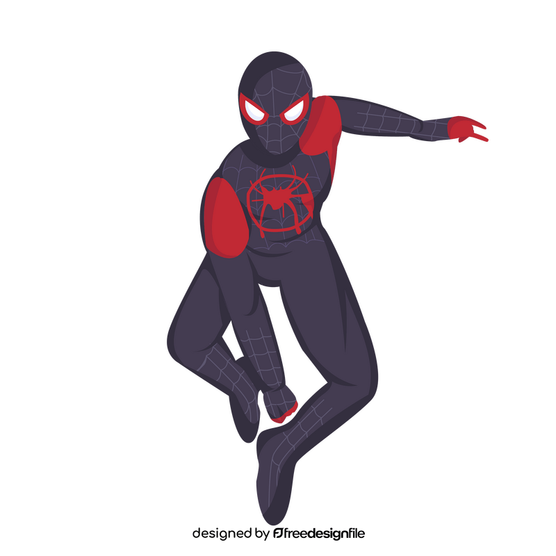 Spiderman Cartoon Spider Man Miles Morales clipart