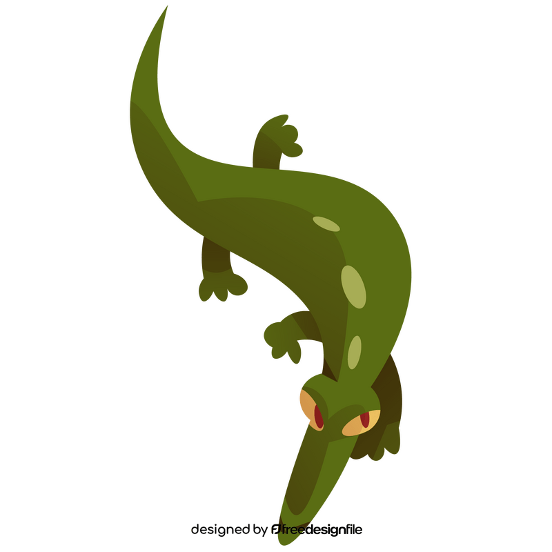 Scary alligator cartoon clipart