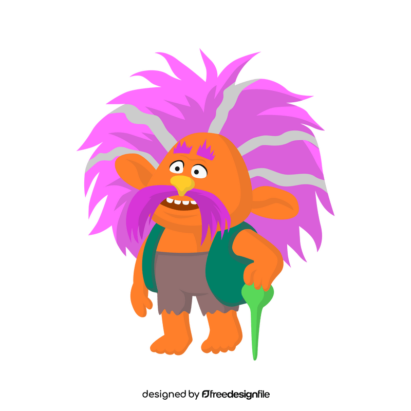 Trolls cartoon character King Peppy clipart
