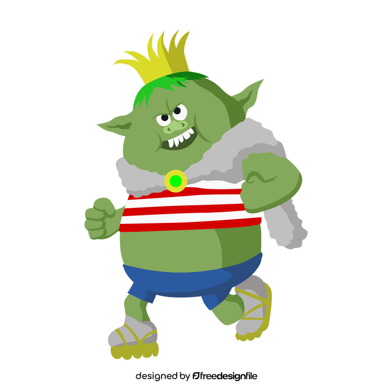 Trolls cartoon character Prince Gristle clipart