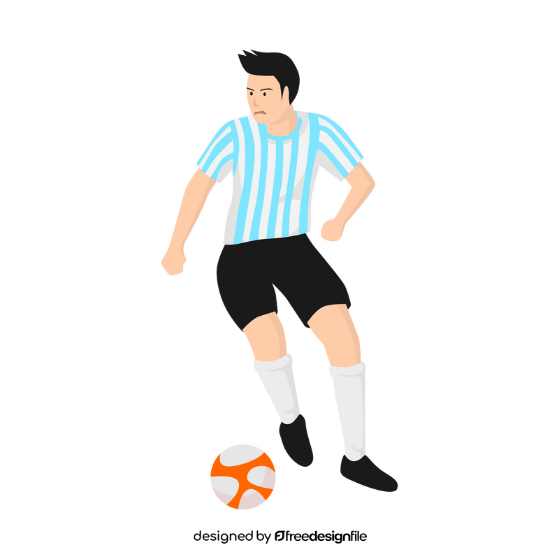 Argentinian football player clipart