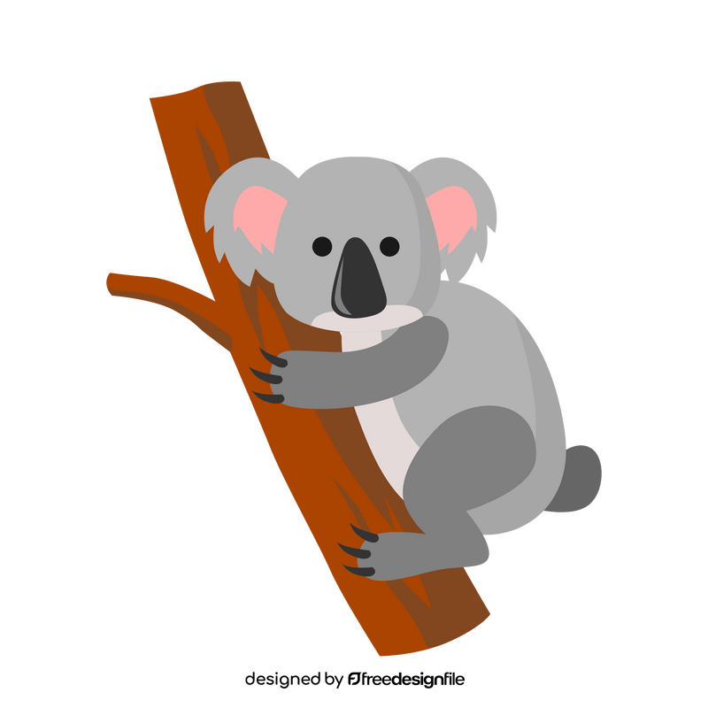 Cute koala cartoon clipart