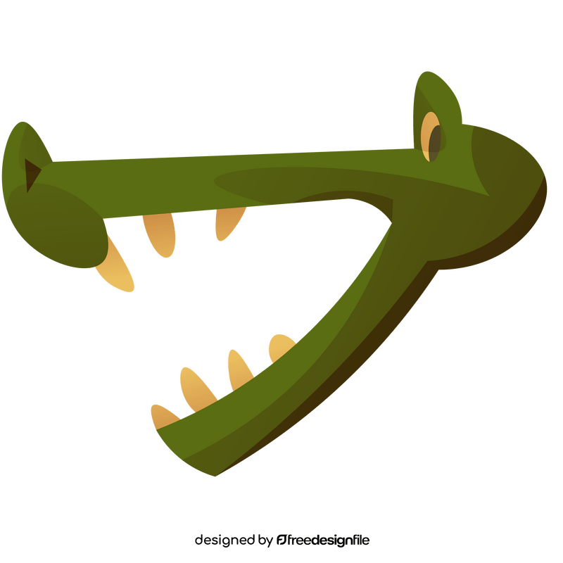 Cartoon alligator mouth clipart