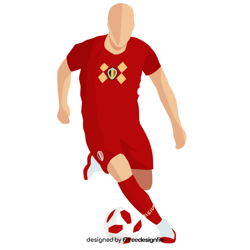 Belgium football soccer player clipart
