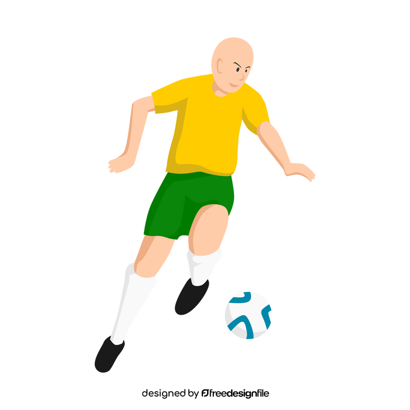 Brazil football soccer national team player clipart
