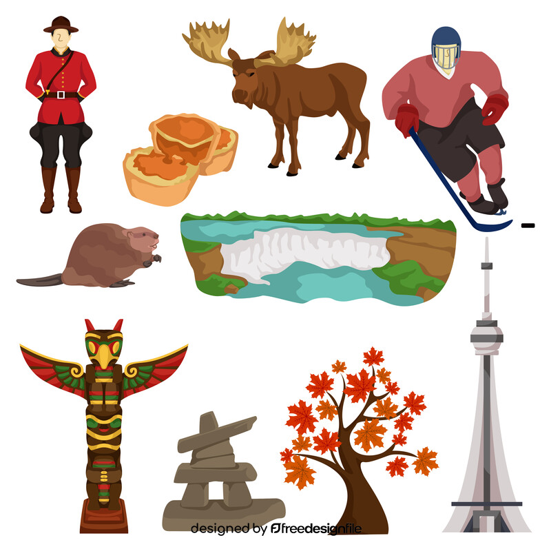 Canada traditional symbols vector
