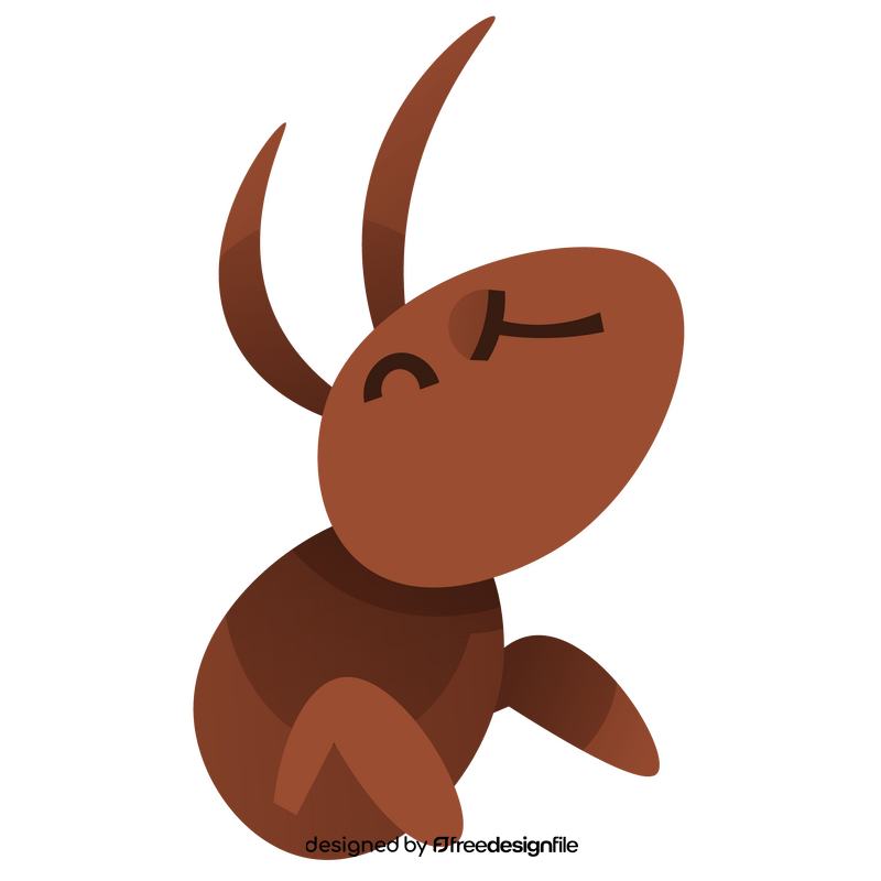 Cartoon ant happy face clipart