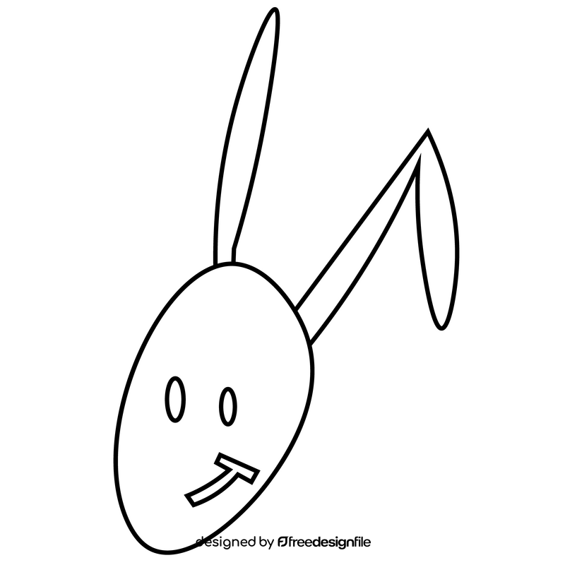 Cute ant head black and white clipart