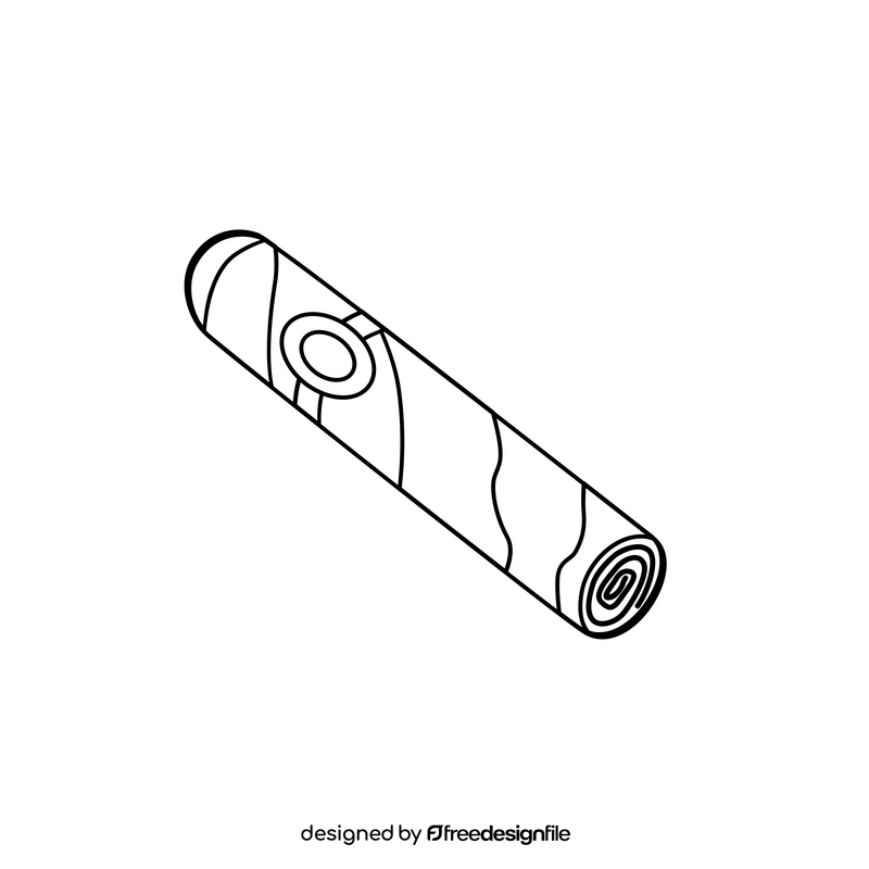 Cuban cigar black and white clipart