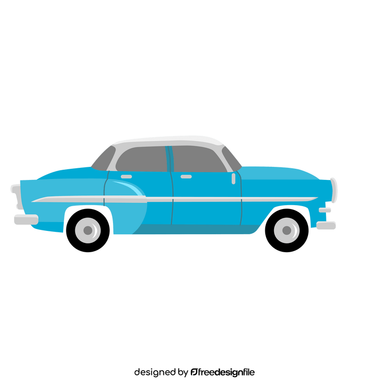 Classic cuban car clipart