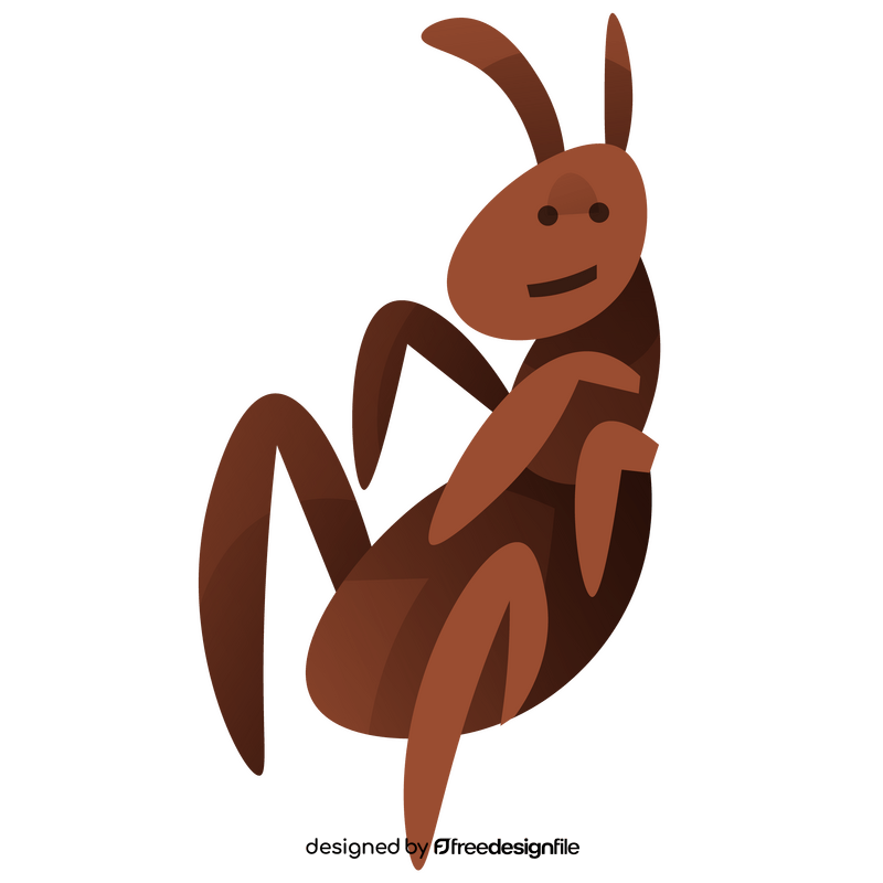 Cute ant sitting clipart