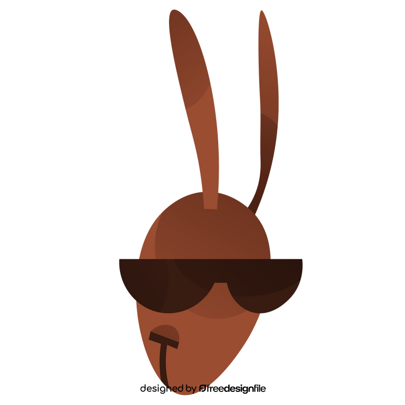 Ant with sunglasses clipart