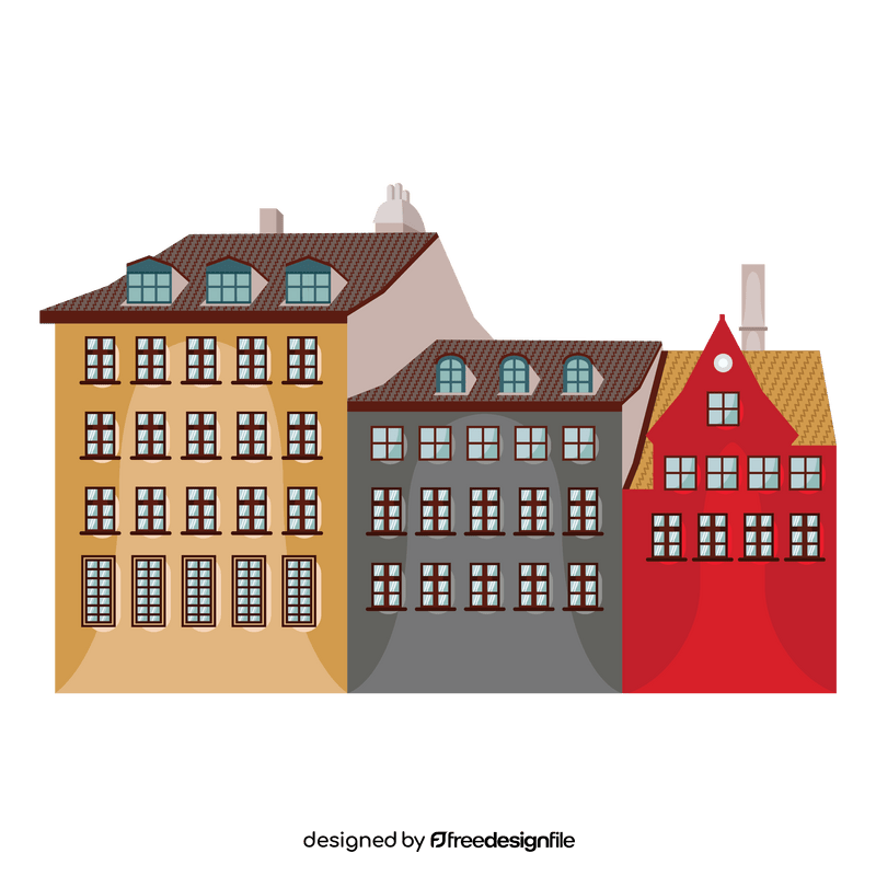 Denmark, Coperhagen apartments clipart