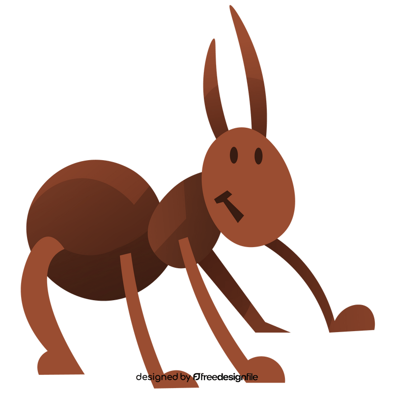 Cartoon ant smiling clipart