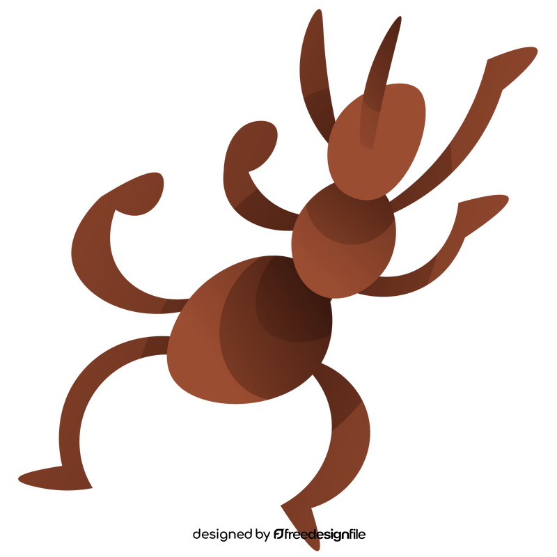 Ant walking clipart