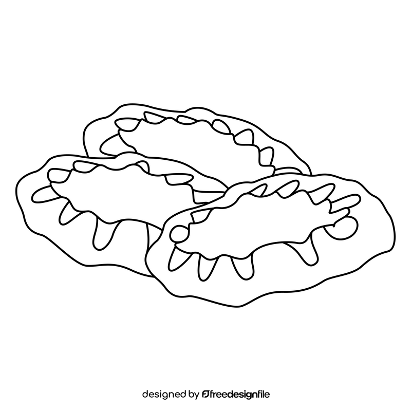Karelian pie black and white clipart