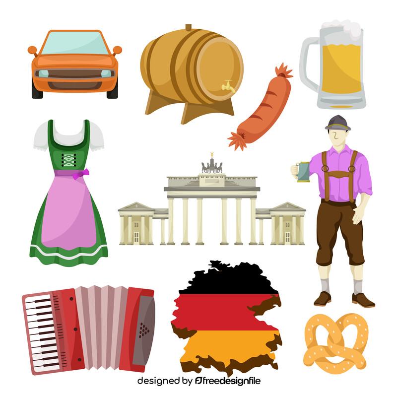 Germany traditional symbols vector
