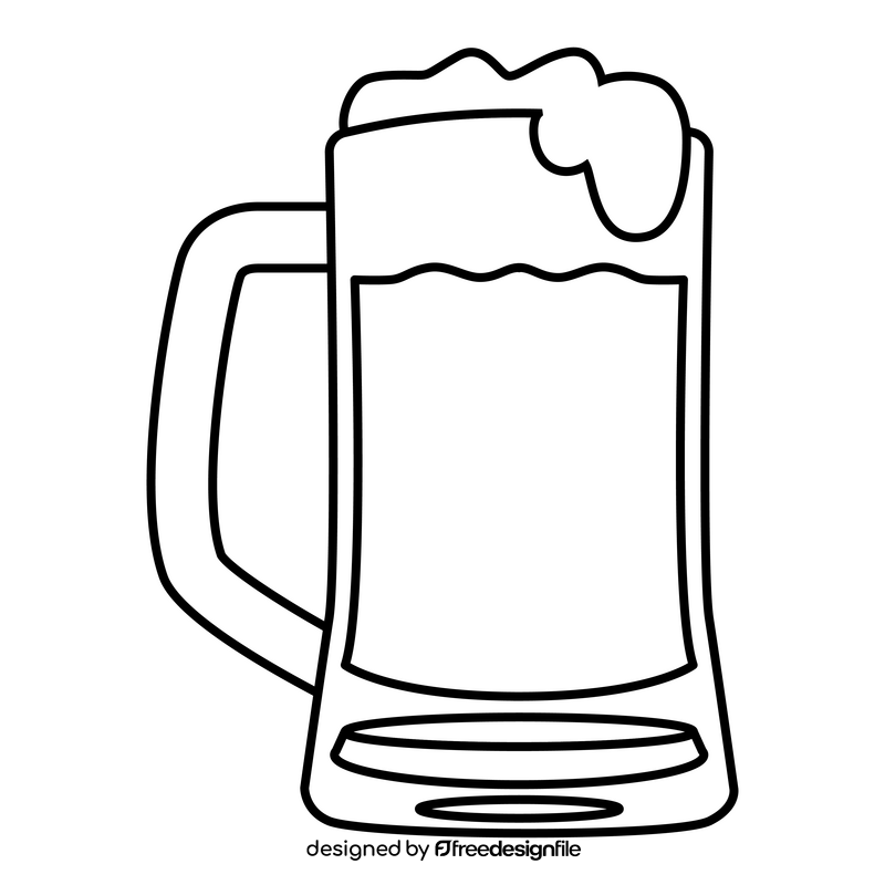 Germany beer mug black and white clipart