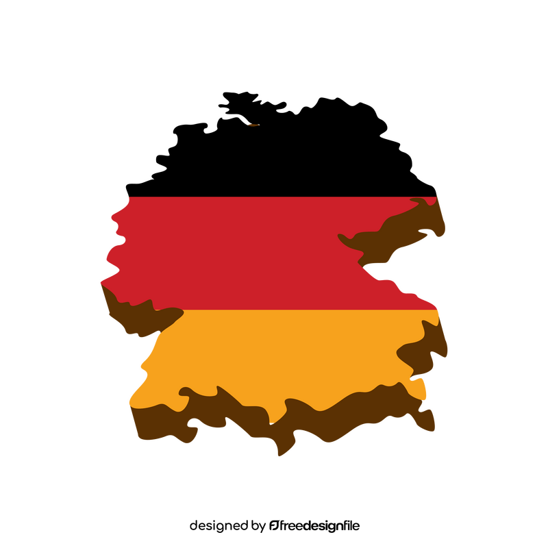 Germany flag map clipart
