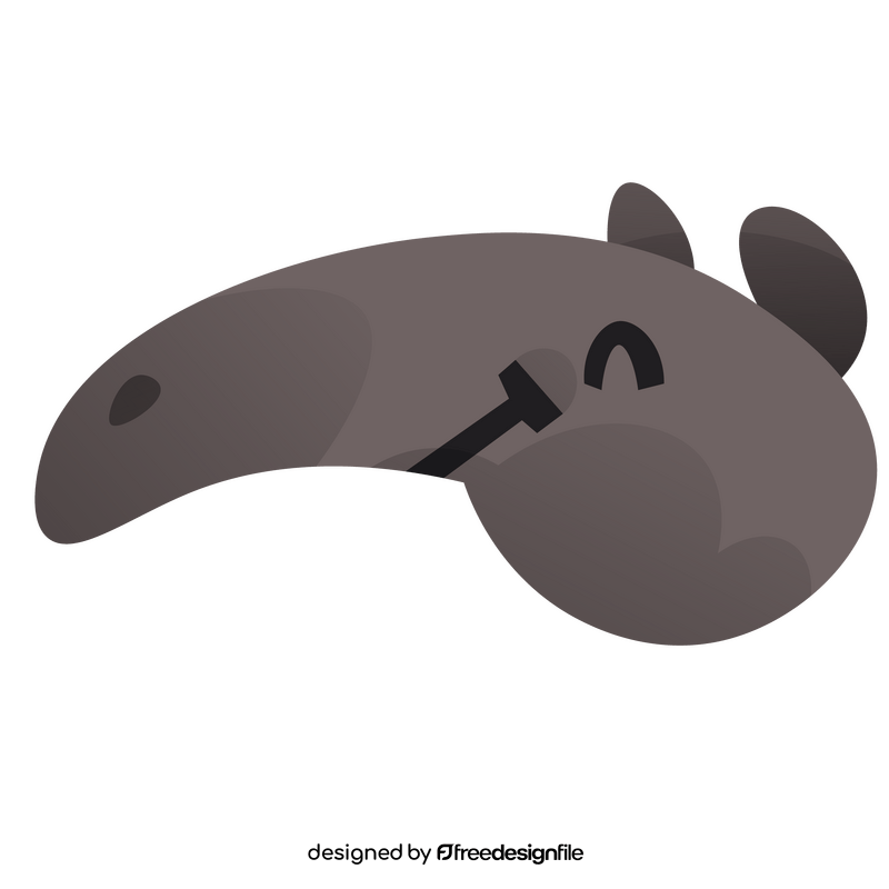 Anteater happy face clipart