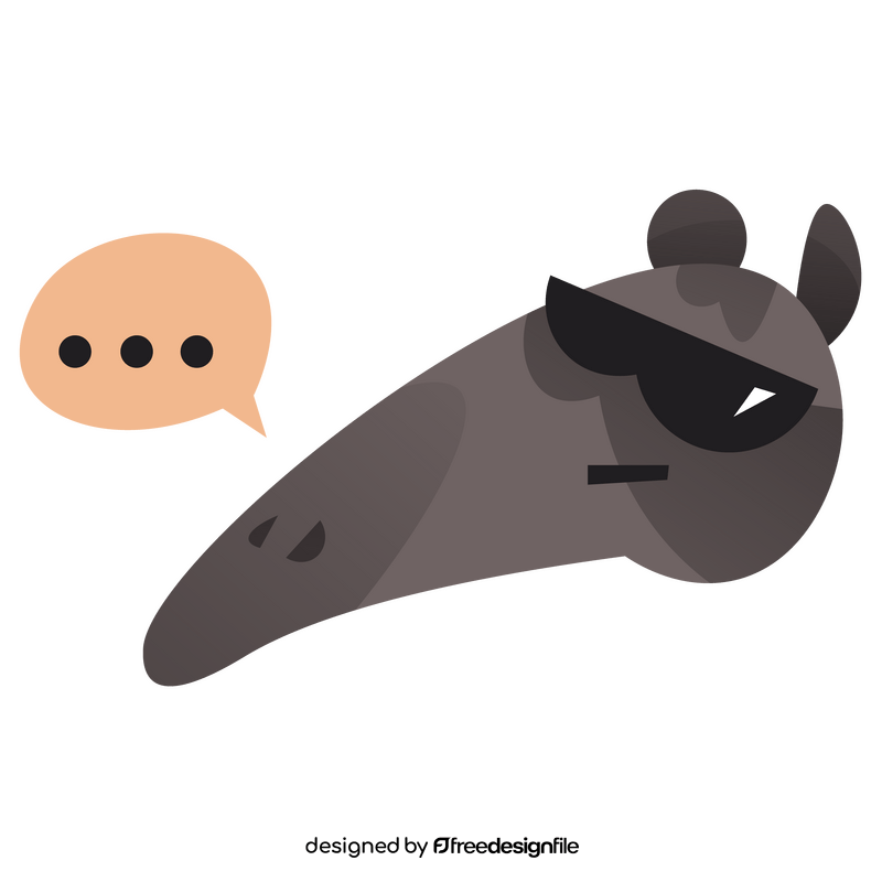 Cartoon anteater cool clipart