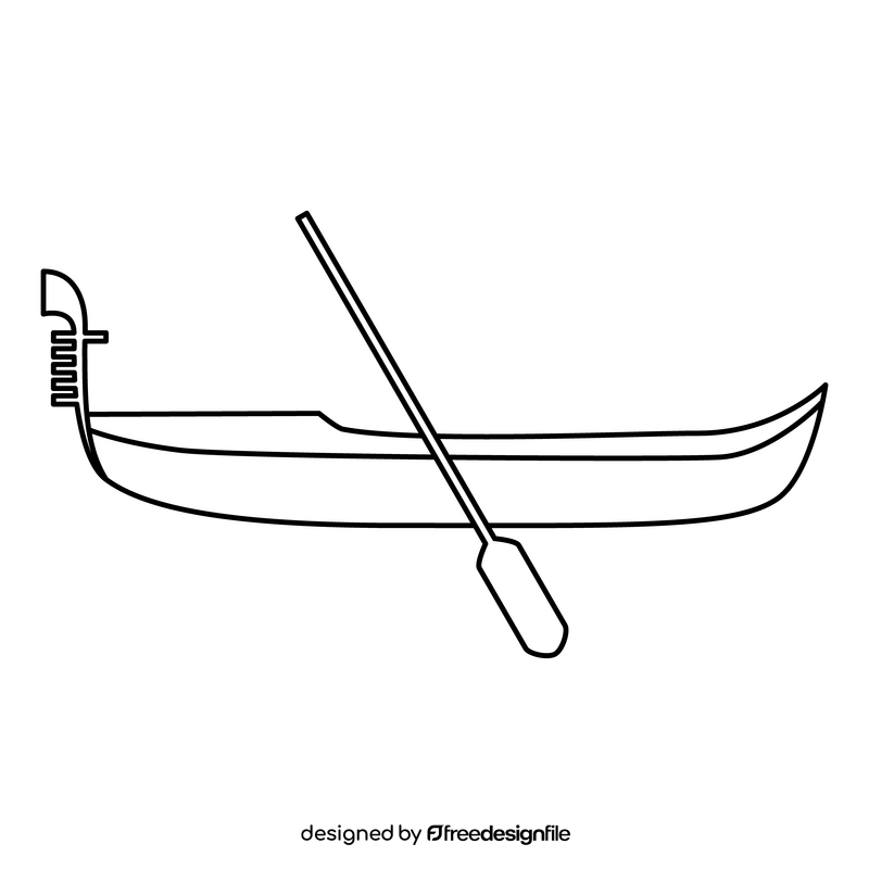 Gondola black and white clipart