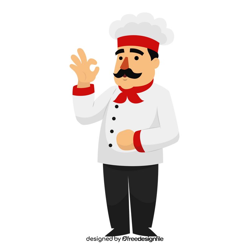Italian chef clipart