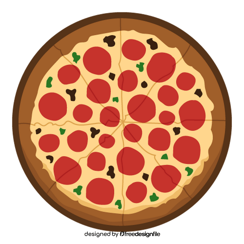 Pepperoni pizza clipart