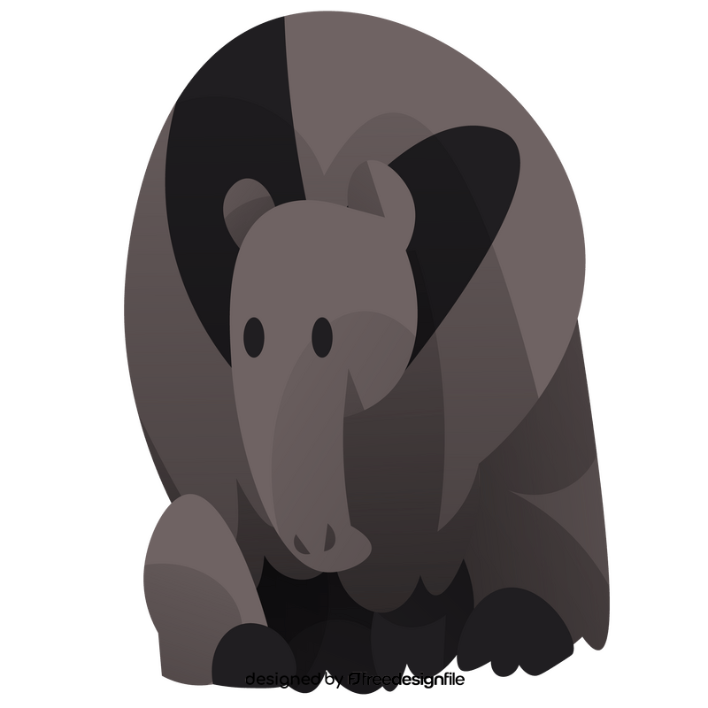 Anteater sitting clipart