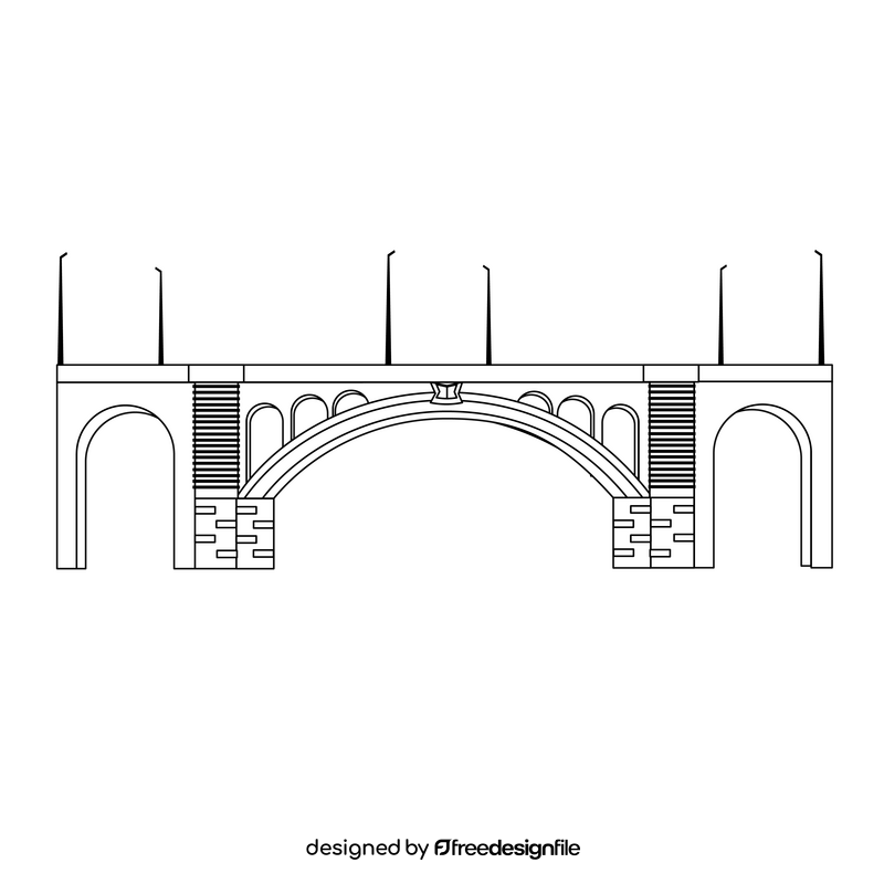 Adolphe Bridge black and white clipart