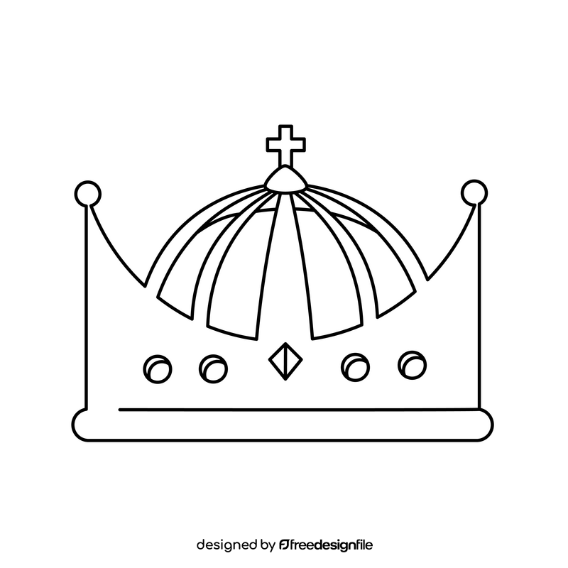 Crown black and white clipart free download